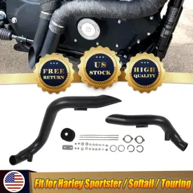 100% Hdex-02b-ac01 2 Inch Laf Exhaust Pipes With Torque Cone Fit For Harley Sportster Softail Wrapped Set