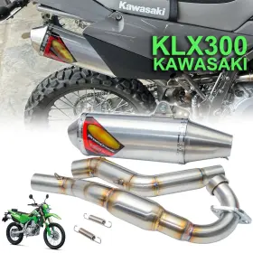 E-f-sym-klx300 Aftermarket Products For Kawasaki Klx300 Klx Enduro 2024 Exhaust Pipe Full System Stainless Silver