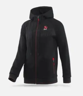 802059 Akrapovic Mens Corpo Zip Hoodie Black - 2xl