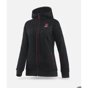 Akrapovic 802062 Womens Corpo Zip Hoodie Black - Small