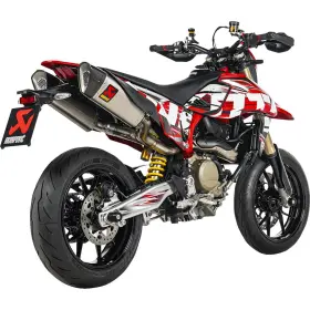 S-d6so2-haplt Akrapovic Slip-on Line Mufflers - Titanium For Hypermotard 698