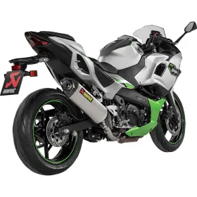S-k4so9-hrt Akrapovic Slip-on Line Muffler - Titanium For Ninja 7/z7 Hybrid