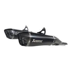 Ss13so4hraatbl Akrapovic Slip-on Series Muffler - Titanium/carbon Fiber Black
