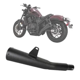Exh-b010-blk Artudatech Exhaust Muffler Pipe Slip On Black Fits For Honda Rebel Cm 1100 Cmx 21-23