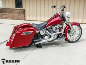Bad Dad 81211-10 Competition Series 2-into-1 Exhaust For 2018 Softail Chrome Round Tip