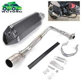 Bartoo Cr11885577 For Honda Grom Msx125 / Abs 2013-2025 Carbon Fiber Exhaust Muffler Pipe Slip-on