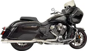 1810-2808 Bassani Indian Exhaust 4 Inch Challenger Pursuit Chrome True Duals 8h16s 20-23 X4