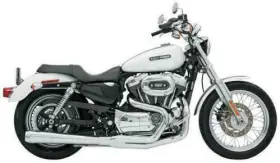 14111j Bassani Manufacturing Road Rage 2-into-1 Long Megaphone Exh Sys Chrome