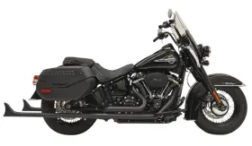 Ft18-ft19 Bassani Manufacturing 1800-2405 New - Fishtail True Dual Exhaust System Harley Softail