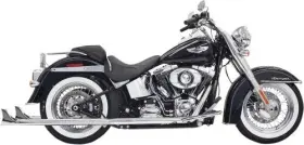 1s26e-36 Bassani Manufacturing Chrome True Dual Exhaust 36 Inch Long Fishtail Mufflers Harley Softail 07-17