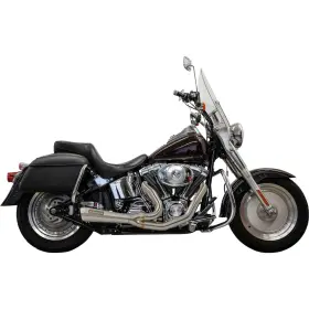 1s6b Bassani Manufacturing 2-into-1 Ripper Exhaust System - Short Black For Twin Cam Softails