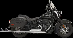 1s76e-39 Bassani Manufacturing True Duals With Fishtail Mufflers 18-20 Softail Deluxe Flde
