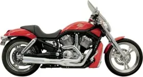 1v18r Bassani Manufacturing Road Rage Ii B1 Power Exhaust Chrome Black Cap Harley Vrsca Vrod Vrscb