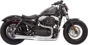 1x32r Bassani Manufacturing Road Rage Ii Mega Power Exhaust System Chrome 1x32