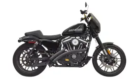 Bassani Manufacturing 1x3fb Slash Cut Black 2 Into Sweeper Radius Exhaust Pipes Harley 14 Xl1200