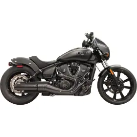 8s37b Bassani Manufacturing 4 Inch Slip-on Muffler With Billet End Cap - Black Scout