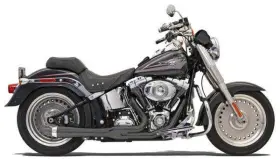 Bassani Xhaust 12122j Road Rage Short Megaphone Exhaust System 4 Inch Black Harley Davidson