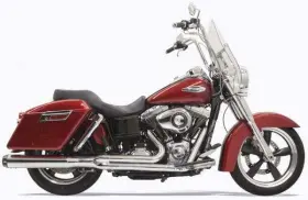 1d28r Bassani Xhaust Road Rage Exhaust System 4 Inch Chrome Harley Fld Switchback 12-17