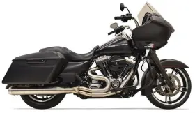 Bassani Xhaust 1f18ss Stainless Steel Road Rage Iii Exhaust With 4 Inch Can Harley Fl Tour 1995-2016
