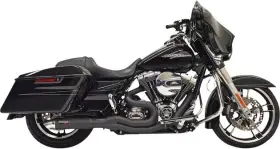 1f67b Bassani Xhaust Hot Rod 2-into-1 Full Exhaust System Black #1f67b Harley Davidson