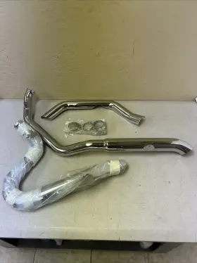 1s24d Bassani Xhaust Pro-street Exhaust For Harley Softail 1986-2017 Chrome / Turn-out