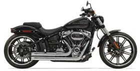 1s34d Bassani Xhaust Pro-street Turn Out Exhaust Chrome Harley Softail Flfb/fxbr