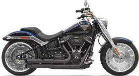 1s34db Bassani Xhaust Pro Street Turn Out Exhaust Black Harley Softail Flfb/fxbr