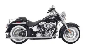 1s46e-33 Bassani Xhaust 33 Inch Fishtail True Duals Exhaust Without Baffles Chrome Harley Softail 07-17