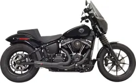 1s73b Bassani Xhaust Road Rage Shorty 2 1 Full Exhaust System Black #1s73b Harley Davidson