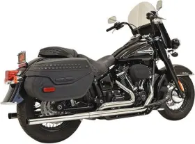 Bassani Xhaust 1s96p Dual Straight Full System Exhaust Chrome Black Ends #1s96p