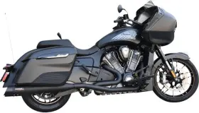 8h16sb Bassani Xhaust True Dual Performance Full Exhaust System Black #8h16sb Indian