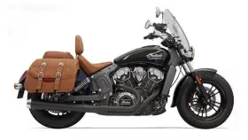 8s11jb Bassani Xhaust Road Rage Exhaust With Long Megaphone Black Indian Scout 2015-2018