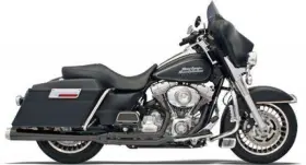 Flh-737b Bassani Xhaust Road Rage Megaphone Exhaust System 4 Inch Black Harley Davidson