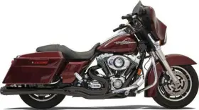 Flh-767b Bassani Xhaust Road Rage Ii Megaphone Exhaust System Black Harley Davidson