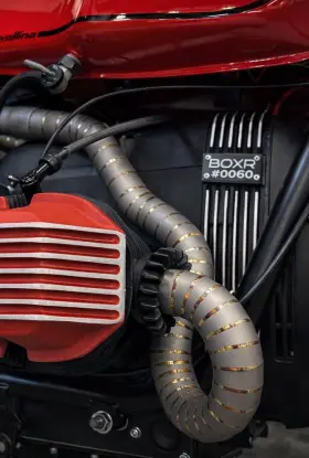 Boxr Moto Bm-ss-fe-304cc-38 Bmw R100 R80 R65 Custom Under-seat Race Exhaust System 304 Stainless Steel