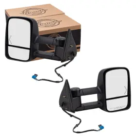 1339-0010lr Brock Pair Power Tow Telescopic Mirrors Heated For 03-06 Gmc Chevy Cadillac Pickup