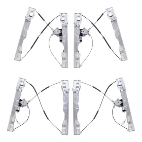 3552-1744lrc4 Brock Power Window Regulator Set With Motor 4 Piece Fits F-150