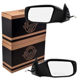 Brock 4331-5096lr Set Of Mirrors Paint-to-match Black Without Heat-signal For 13-18 Nissan Altima