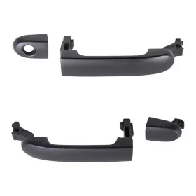 4442-0002lr Brock New Pair Set Outside Exterior Front Door Handle Textured For 07-12 Nissan Versa