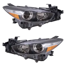 5221-0007lr Brock Pair Set Halogen Combination Headlight Assemblies Fits 2017-2018 Mazda3