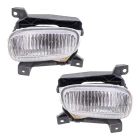 6225-0292lr Brock New Pair Set Fog Lamp Driving Light Housing For 00-06 Toyota Tundra Steel Bumper
