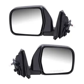 6331-4057lr Brock New Pair Set Power Side View Mirror Glass Housing Chrome For 93-98 Toyota T100