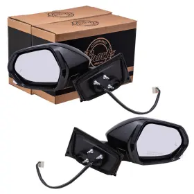 6332-0004lr Brock Pair Power Side Mirrors Heated Blind Spot Detection For 16-19 Prius 17-20 Prime