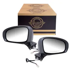 6332-6010lr Brock Fits Toyota Prius V 12-17 Set Of Side View Power Mirrors Heated Glass With Housing