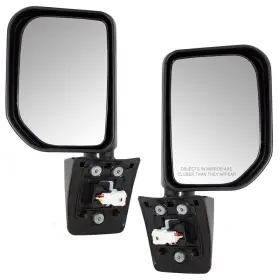 6336-4450lr Brock Fits Toyota Fj Cruiser 07-14 Set Of Side View Power Mirrors Gloss Black With Lamps