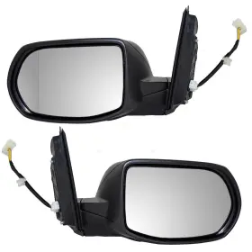 7331-6008lr Brock New Pair Set Power Side View Mirror Glass Housing Assembly For 12-16 Honda Cr-v