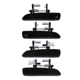 Brock 7442-0011lr 7442-0012lr New 4 Pc Set Front And Rear Outside Outer Door Handle For 01-05 Honda Civic Sedan