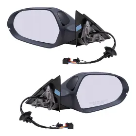 8332-0027lr Brock Pair Set Power Folding Mirrors Heated Signal Lane Assist For 2012-2018 Audi A6