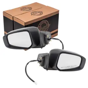 9331-0019lr Brock 15 16 17 Mitsubishi Lancer Set Side View Power Mirrors Heated Signal With Housing