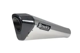 366661 Brock Performance Brocks Penta Carbon Polished Full Exhaust 15 Inch Muffler Suzuki 2009-2016 Gsx-r1000